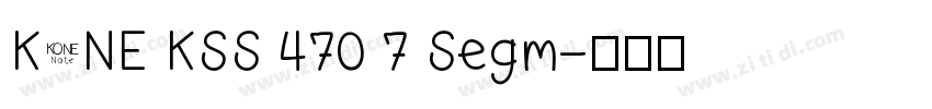 KONE KSS 470 7 Segm字体转换
